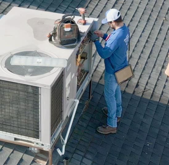 Rooftop HVAC installation